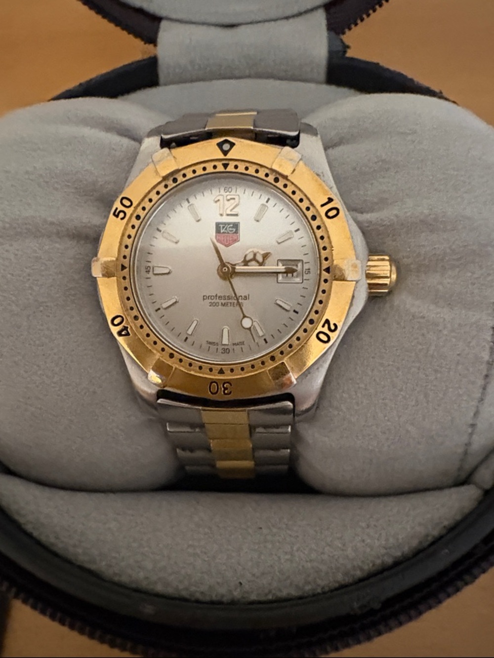 Tag Heuer Two-Tone Gold and Steel Women’s Watch with White Dial